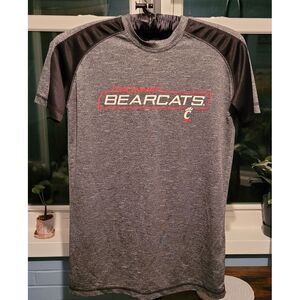 Champion Cincinnati Bearcats‎ Athletic Performance Raglan T-Shirt Gray Black S